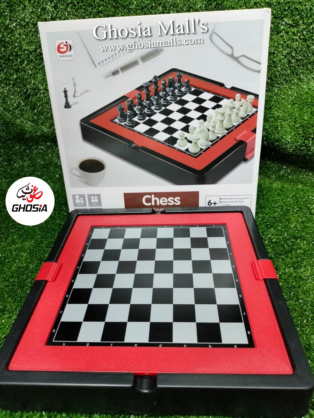 Chess Board Game with Storage Compartment I Best Classic Board Game Set for Kids, Adults, Family & Friends I Portable Educational Travel Chess - Ghosia Mall's