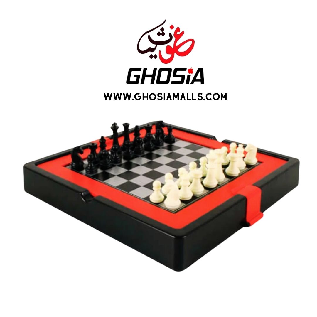 Chess Board Game with Storage Compartment I Best Classic Board Game Set for Kids, Adults, Family & Friends I Portable Educational Travel Chess - Ghosia Mall's