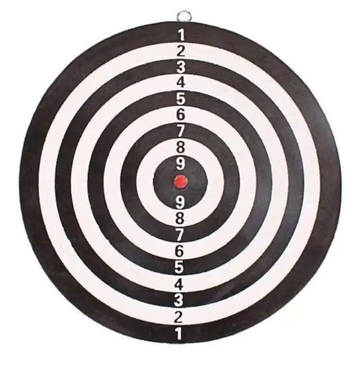 2 in 1 Double Sided Dart Board Game with 6 Darts - Size 12", 15'', 17'' inch - Ghosia Mall's