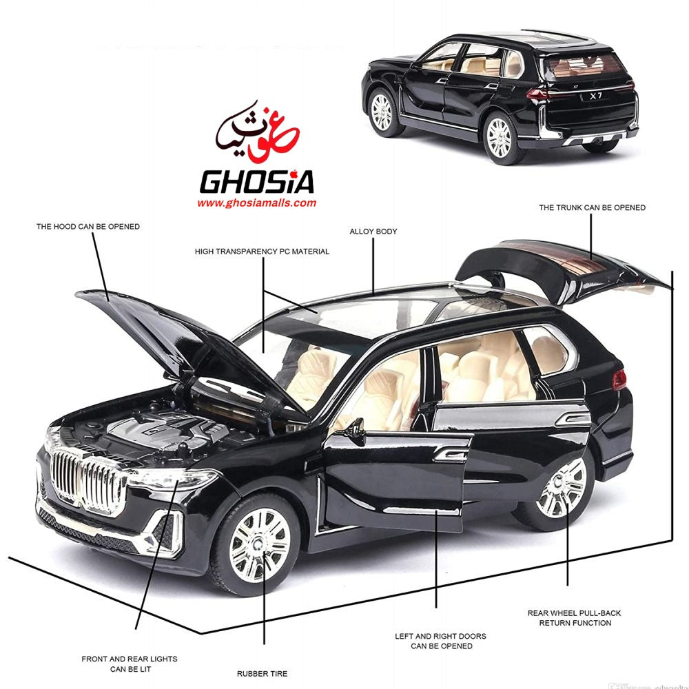 Luxurious Cars Model Cars Metal Body Die Cast Cars With Real Life Simulation Flashing Lights & Sound Effects 6 Door Open Close Function 1:28 Scale Fancy Die Cast Cars For Kids & Adults - Ghosia Mall's