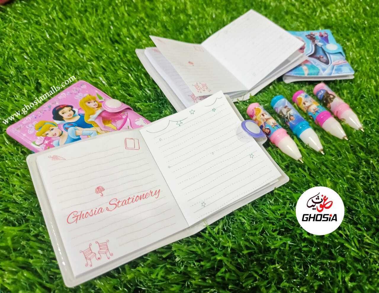 Disney Princess Edition Small Autograph Diary With Mini Princess Ballpoint For Girls - Ghosia Mall's