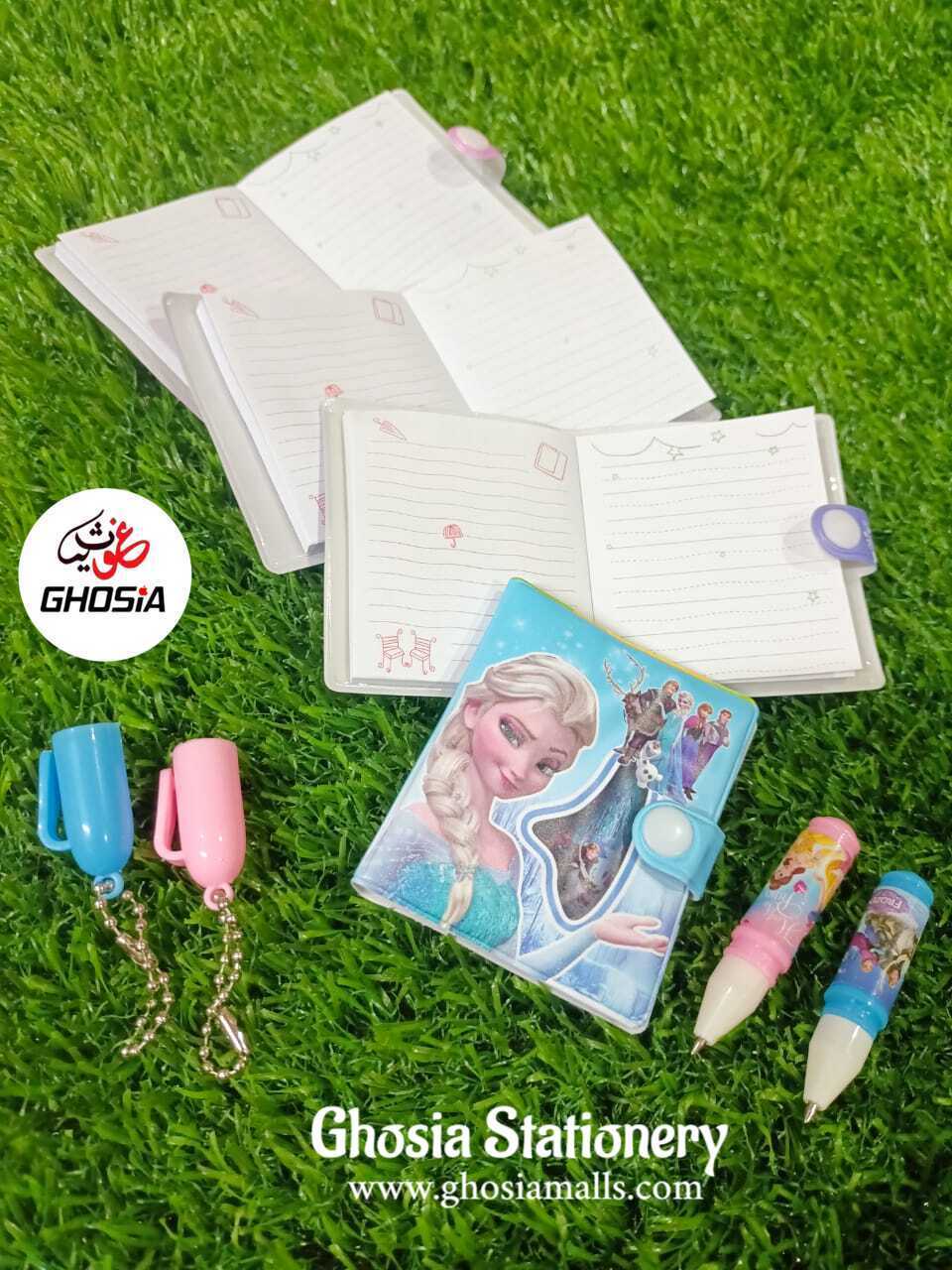 Disney Princess Edition Small Autograph Diary With Mini Princess Ballpoint For Girls - Ghosia Mall's