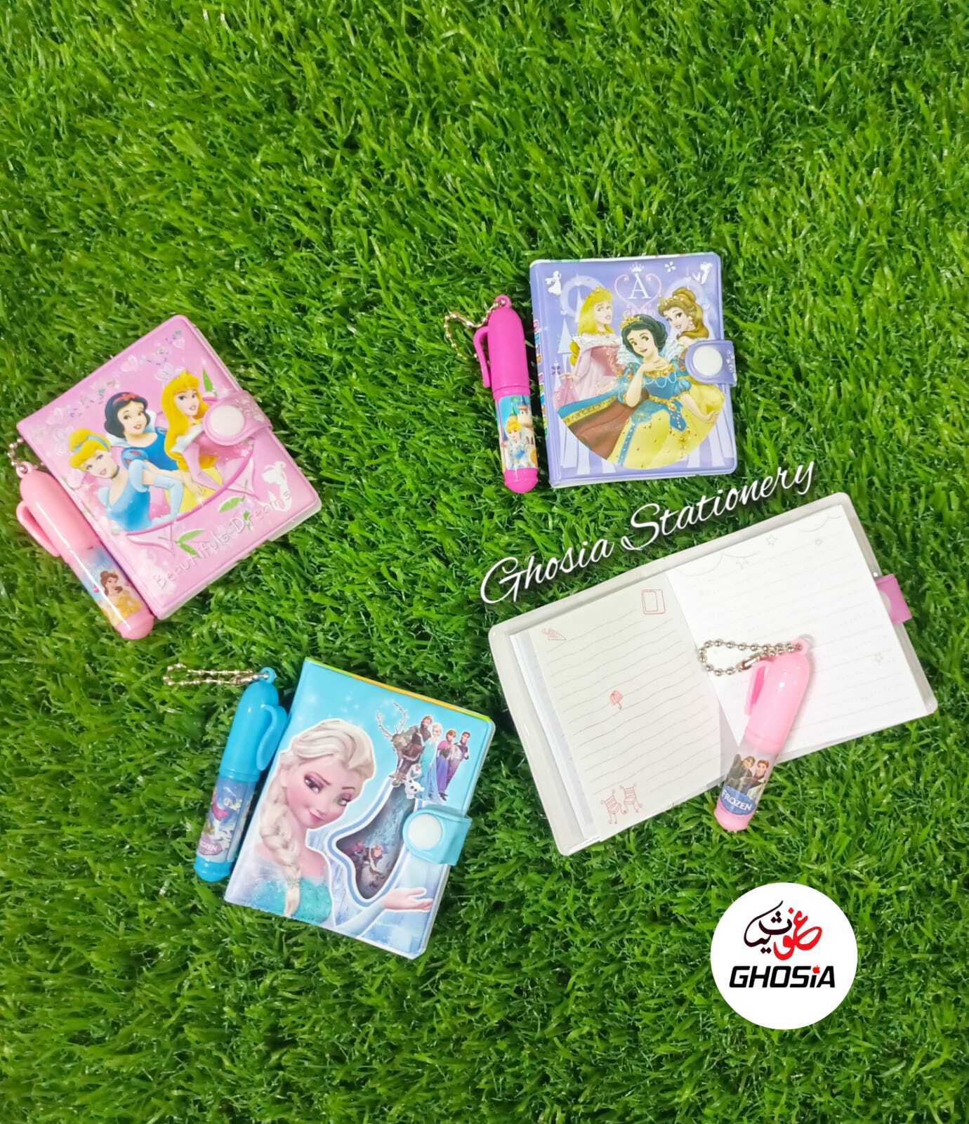 Disney Princess Edition Small Autograph Diary With Mini Princess Ballpoint For Girls - Ghosia Mall's