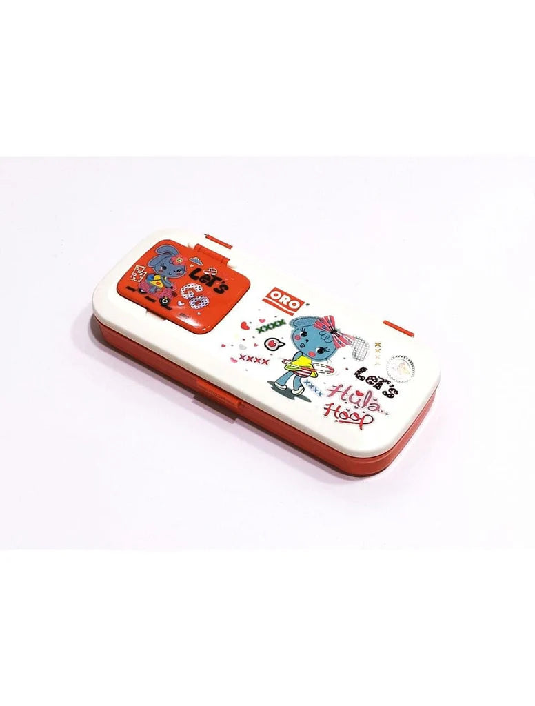 ORO Pencil Box for Kids With Mirror & Comb Beautiful Box for Schools Supplies and Other Stationery