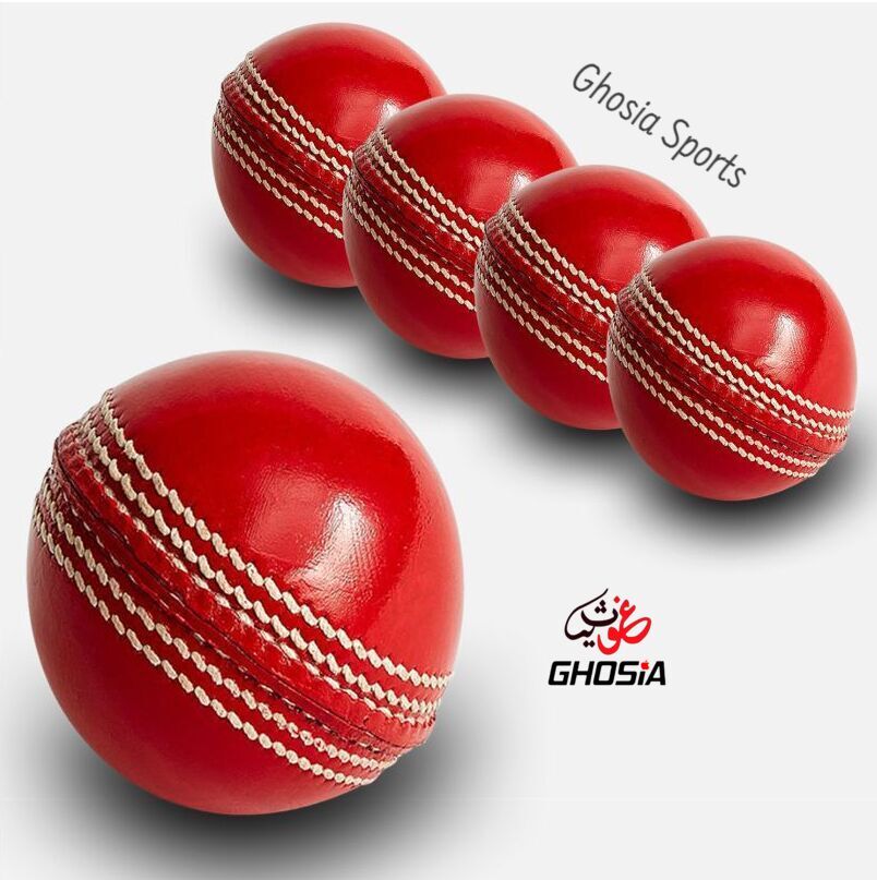 Premium Quality Hand-stitched Cricket Hard Ball For Practice Red Color - Ghosia Mall's