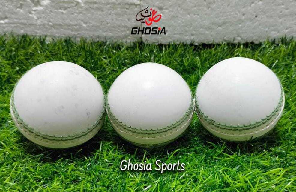 Cricket Practice Hard Ball-Hand Stitched Hard Ball, Practice Ball For Cricket Players White Color - Ghosia Mall's