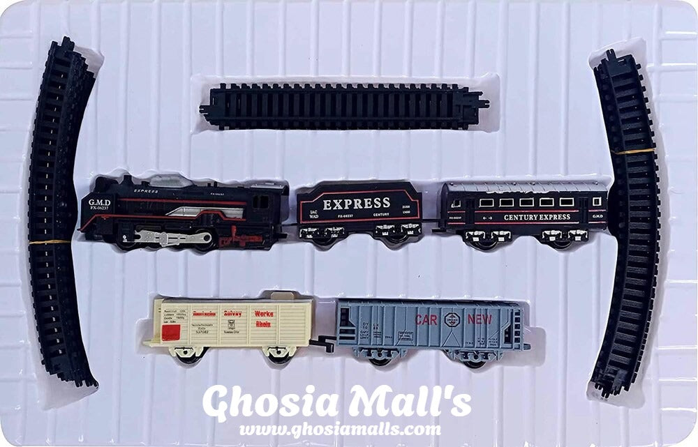 Battery Operated Simulation Electric Train & Train Set with Bright Headlight Wide Track Railway Set - Ghosia Mall's