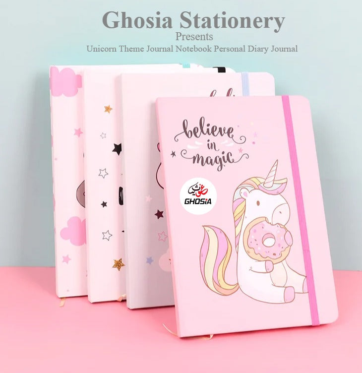 Unicorn Theme Journal Notebook Cute Kawaii Unicorn Printing Notebook Cartoon Diary Planner Notepad for Kids - Ghosia Mall's