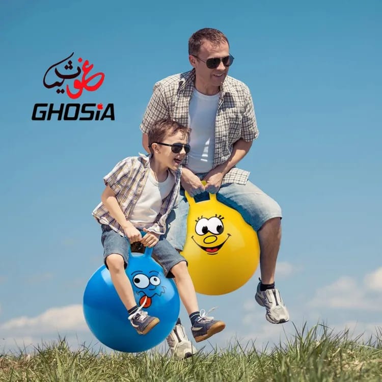 Ball Jumping Ball Bouncy Ball with Handle for Kids and Bounce 22 inches Hopping Ball - Ghosia Mall's