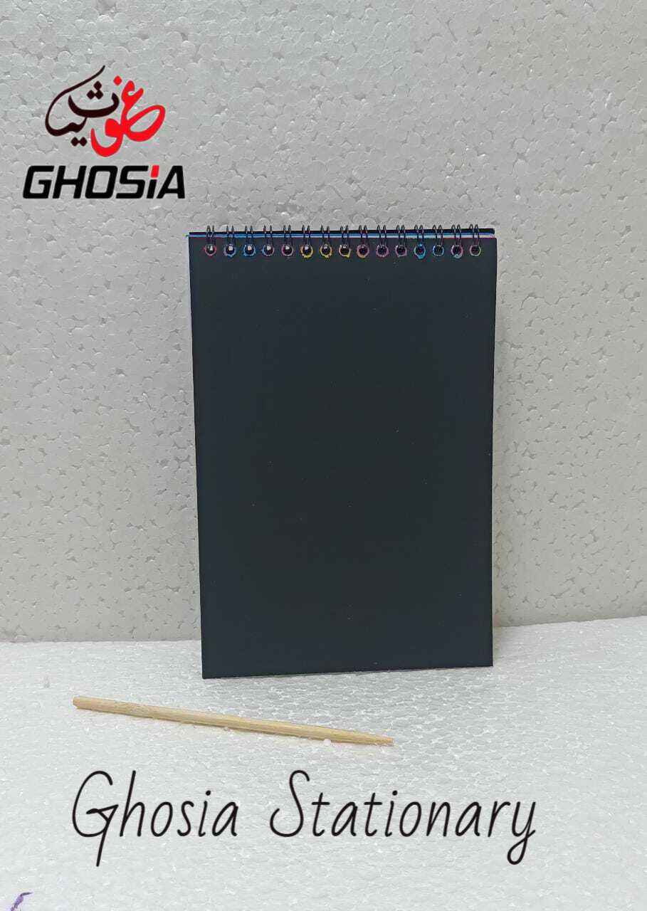 Colorful Scratch Paper Drawing Pad With Wooden Pen For Kids Students ideal Gift Small Size - Ghosia Mall's