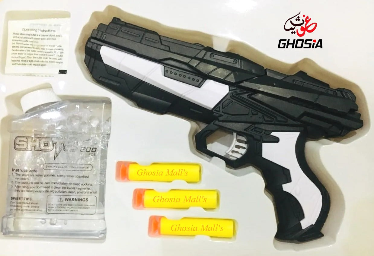 Soft Bullet Gun-Future Mecha 2 in 1 Water Bullet Soft Foam Dart Shooter Toy, Summer Toys For Children - Ghosia Mall's