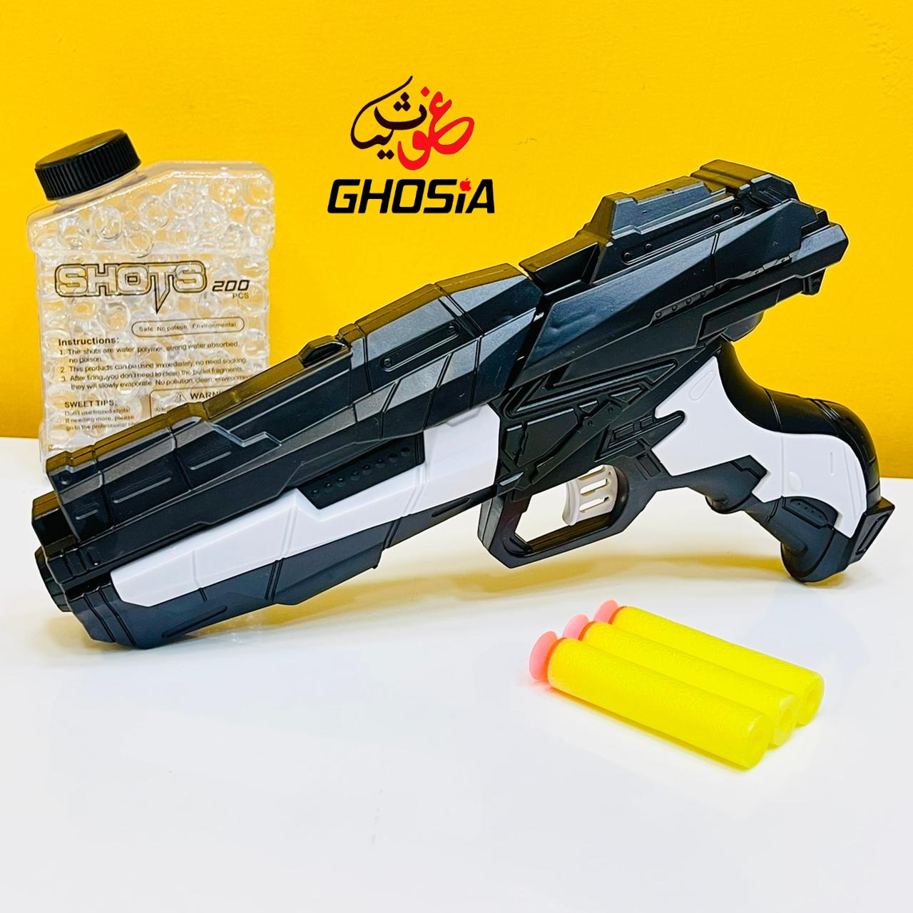 Soft Bullet Gun-Future Mecha 2 in 1 Water Bullet Soft Foam Dart Shooter Toy, Summer Toys For Children - Ghosia Mall's