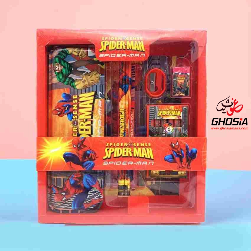 7 Pcs Stationery Gift Set For Boys & Girls Cartoon Characters Themed Stationery Gift Pack With Crayons Set - Ghosia Mall's