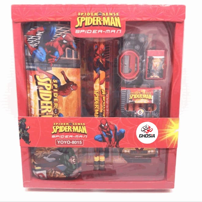 7 Pcs Stationery Gift Set For Boys & Girls Cartoon Characters Themed Stationery Gift Pack With Crayons Set - Ghosia Mall's
