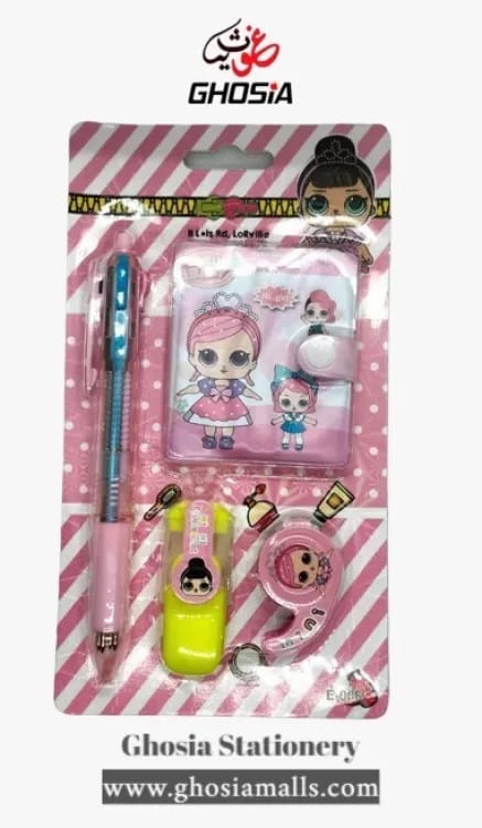 Cute Baby Doll Pocket Diary, Multi-color Ball point,Mini Highlighter, Stickers Gift Set - Ghosia Mall's