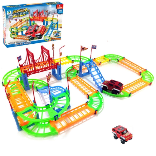 DIY Electric Racing Rail Kids Train Track Model Toy Baby Railway Track Railway Toys Colorful Railway Track For Kids - Ghosia Mall's