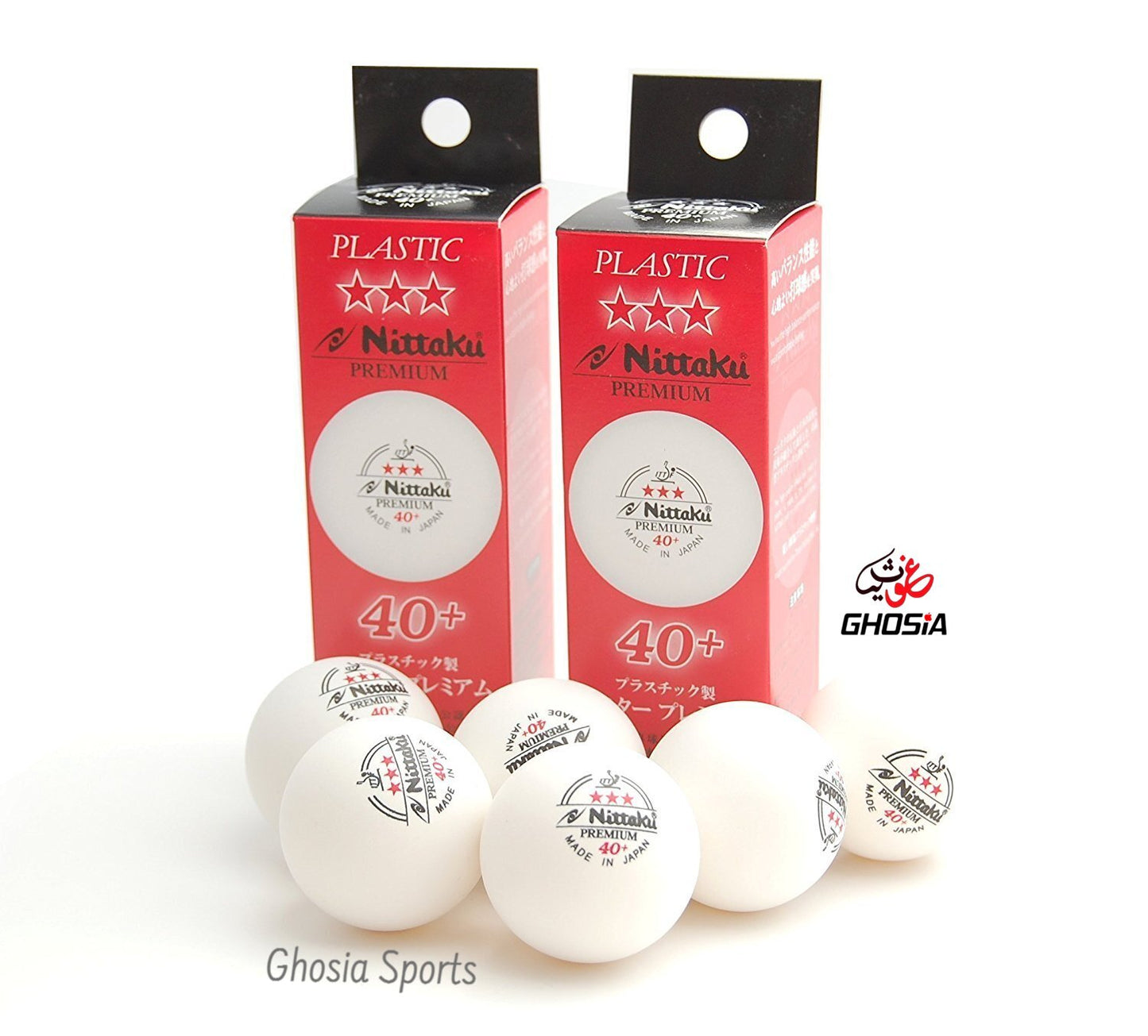 Nittaku 3-Star Premium Quality Table Tennis Ball - ( Pack Of 3 ) - Ghosia Mall's
