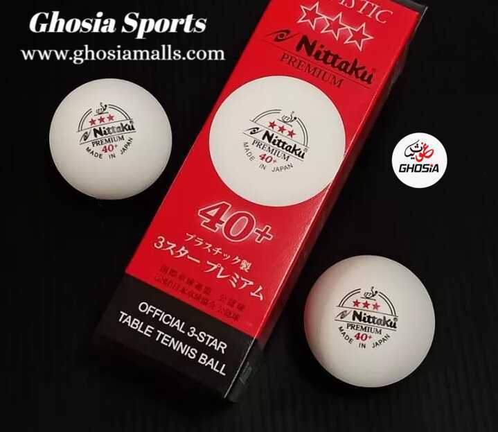 Nittaku 3-Star Premium Quality Table Tennis Ball - ( Pack Of 3 ) - Ghosia Mall's