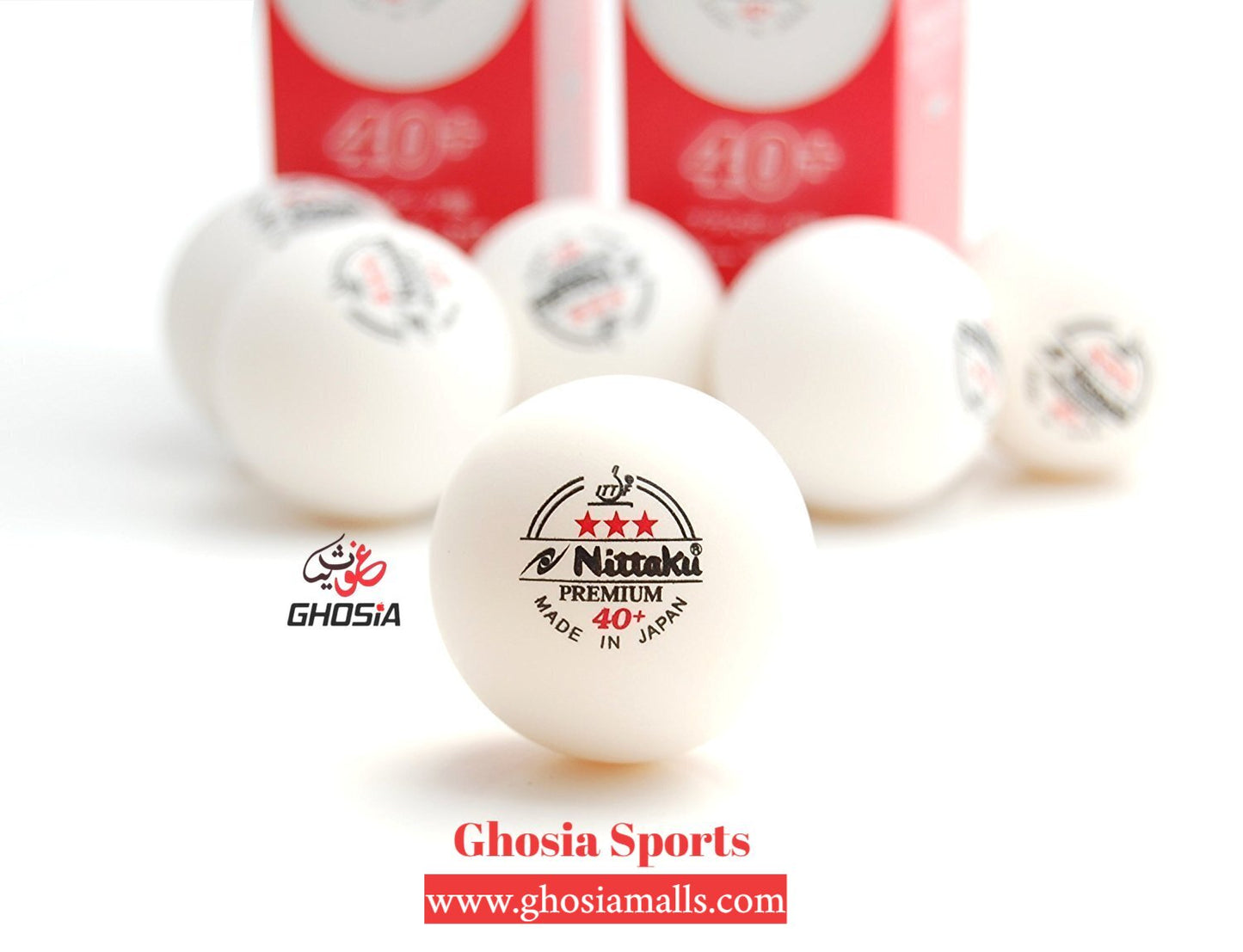 Nittaku 3-Star Premium Quality Table Tennis Ball - ( Pack Of 3 ) - Ghosia Mall's