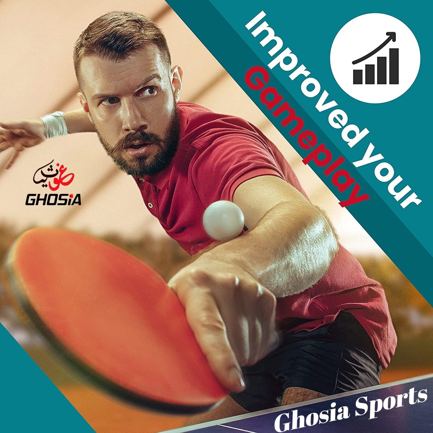 Ghosia Sports Dynamic Table Rackets Pair & 3 Balls Table Tennis Game Set - Ghosia Mall's