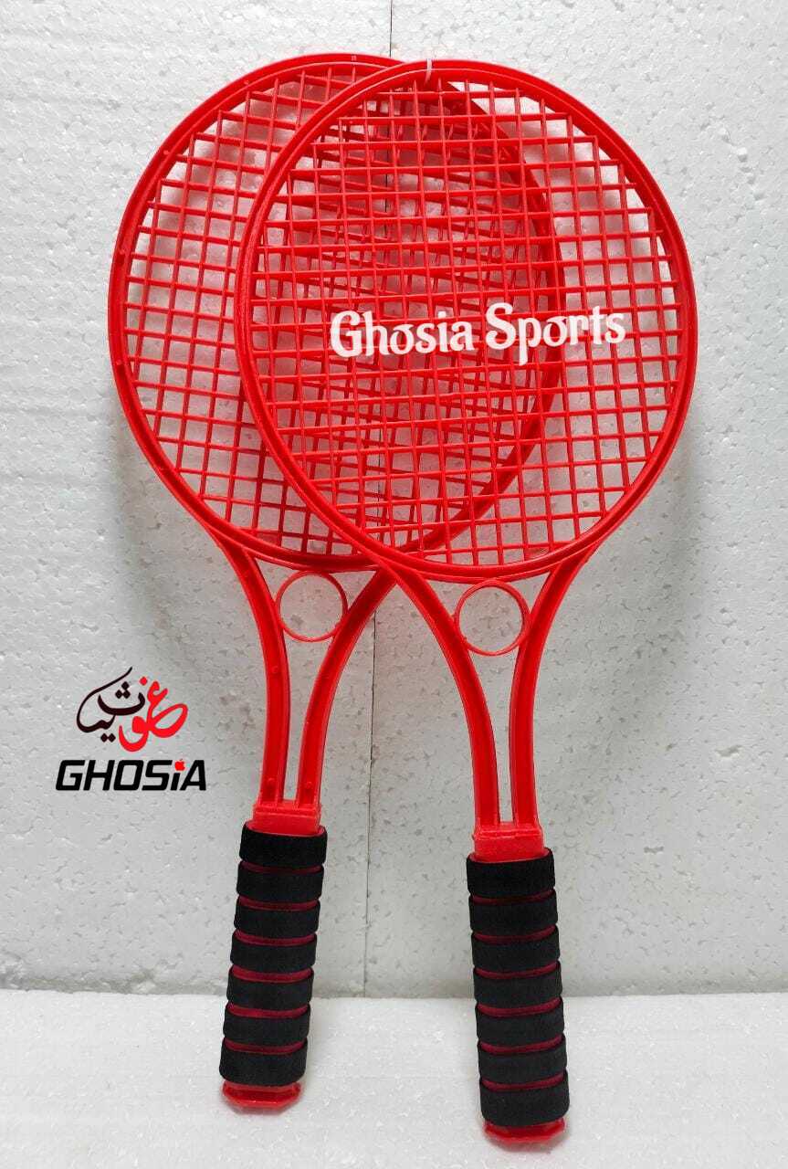 Junior Sports Plastic Tennis Rackets Foam Grip With Colorful Ball - Ghosia Mall's