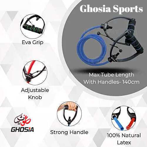 Premium Quality Resistance Rubber Band Toning Tube Fitness Toning Tube Maximum Strength - Ghosia Mall's