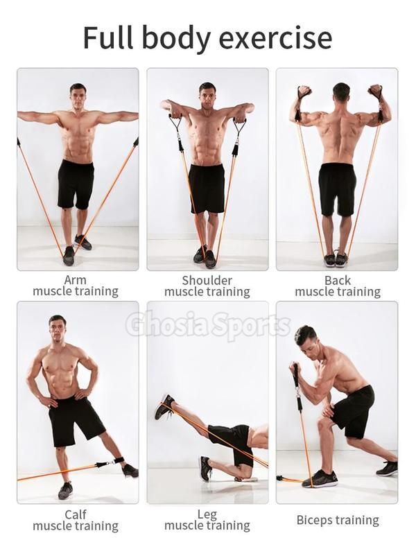 Resistance Rubber Band Toning Tube Medium Latex Fitness Toning Tube - Ghosia Mall's