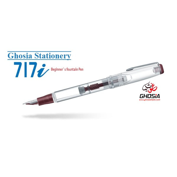 Dollar Fine Writing Crystal Body Fountain Pen Transparent Body Ink Pen For Students & Adults ( Set of 3 ) - Ghosia Mall's