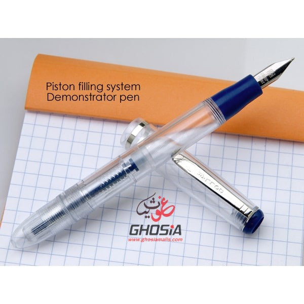 Dollar Fine Writing Crystal Body Fountain Pen Transparent Body Ink Pen For Students & Adults ( Set of 3 ) - Ghosia Mall's