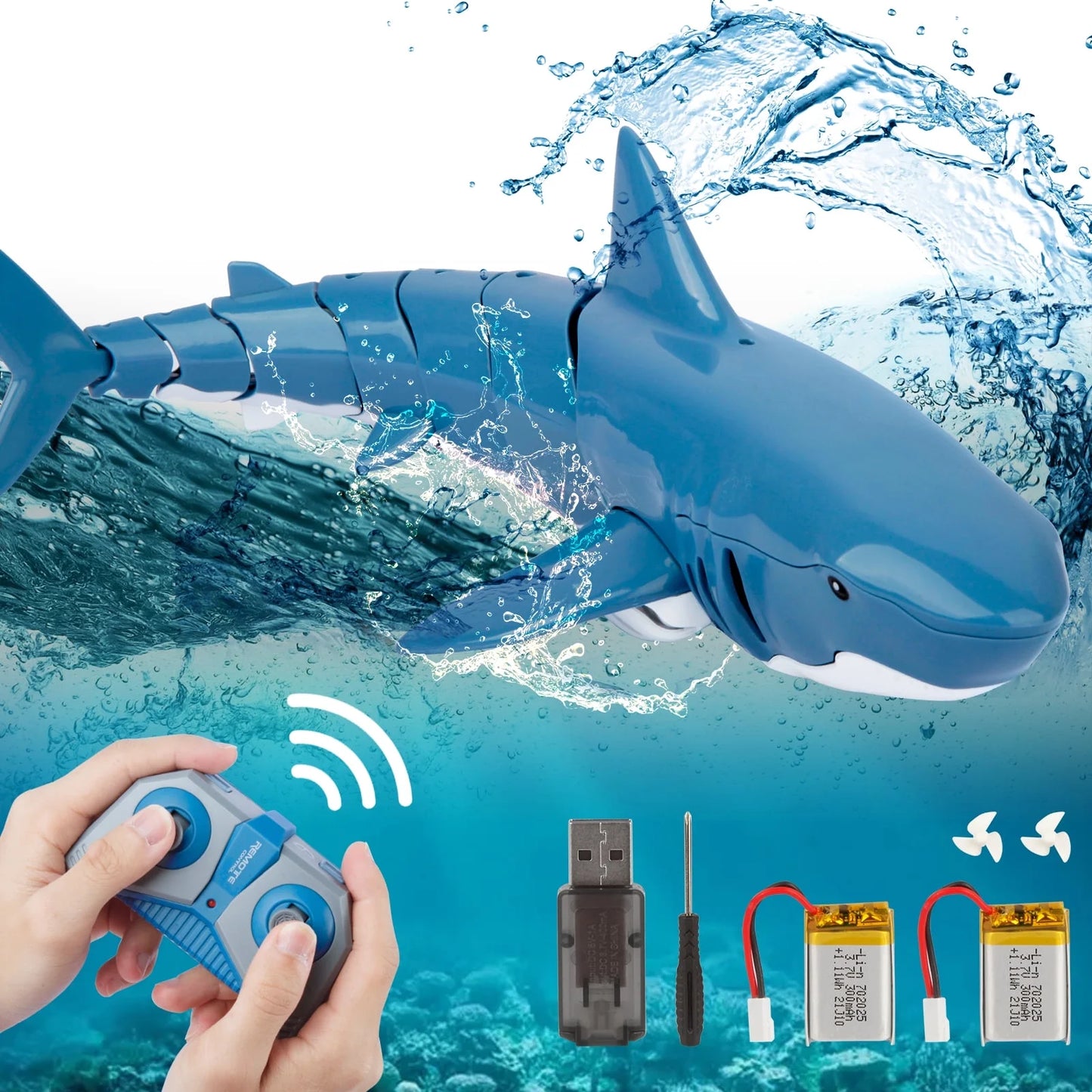 Remote Control Shark Toys RC Shark Toy for Boys Girls Swimming Pool Toys - Ghosia Mall's
