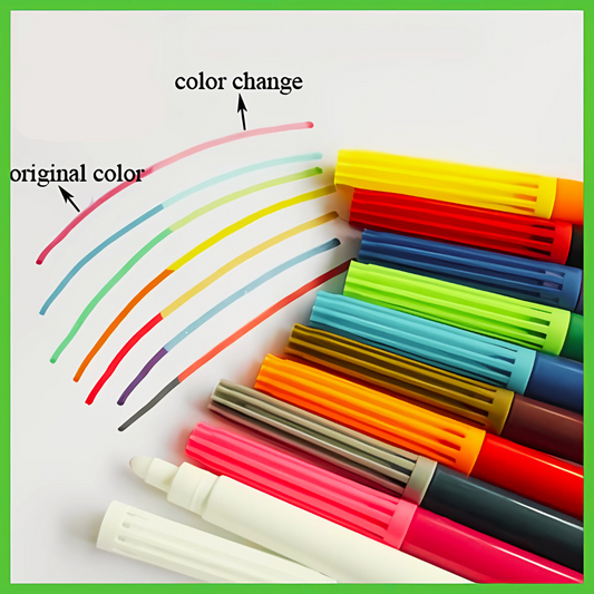 Magic Color Changing Markers Magic Marker Pen For Kids 9 Colors+1 Color Changing Marker - Ghosia Mall's