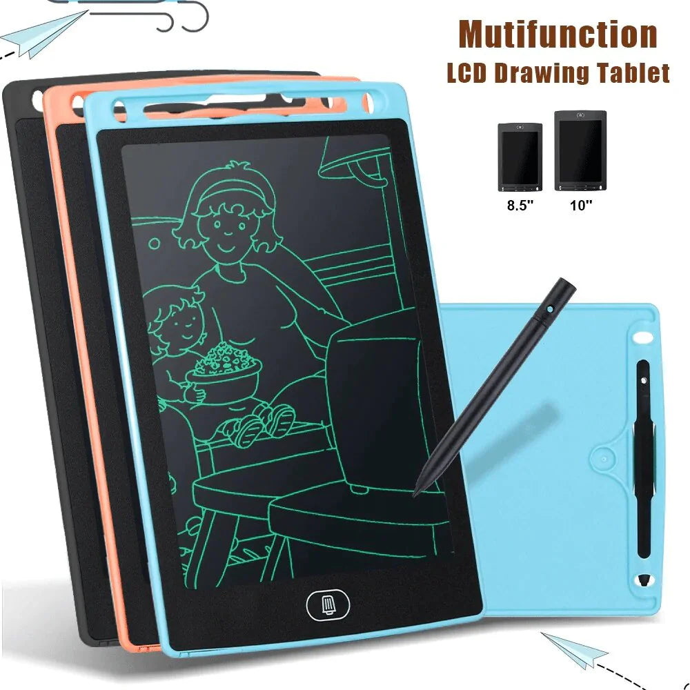 LCD Writing & Drawing Tablet For Kids Digital Notepad With Pen LCD Writing Tablet Writing Pad Writing Tablet Writing Tab 12 inch - Ghosia Mall's