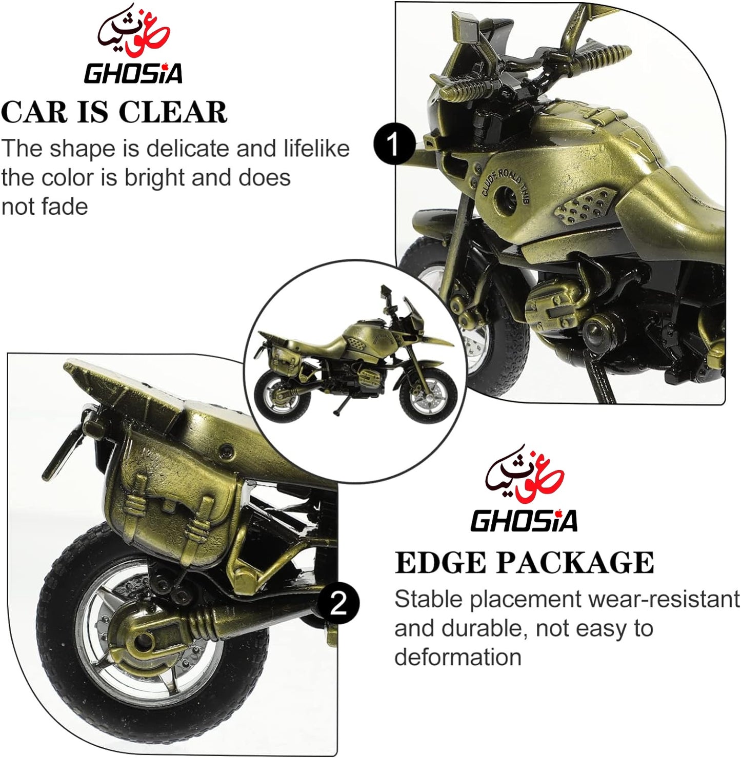 Alloy Motorcycle Model Bike Decorative Ornament Adult Toy Simulation Decoration Piece Alloy Children Collection Home Decoration - Ghosia Mall's