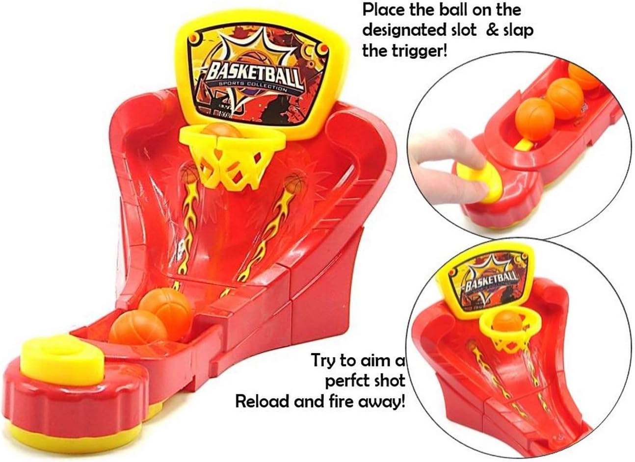 Basketball Game, Indoor Basketball Shooting Slap Shooter Game for Kids and Adults, Desk Games for Office for Adults, Great Gift Idea for Boys and Girls - Ghosia Mall's