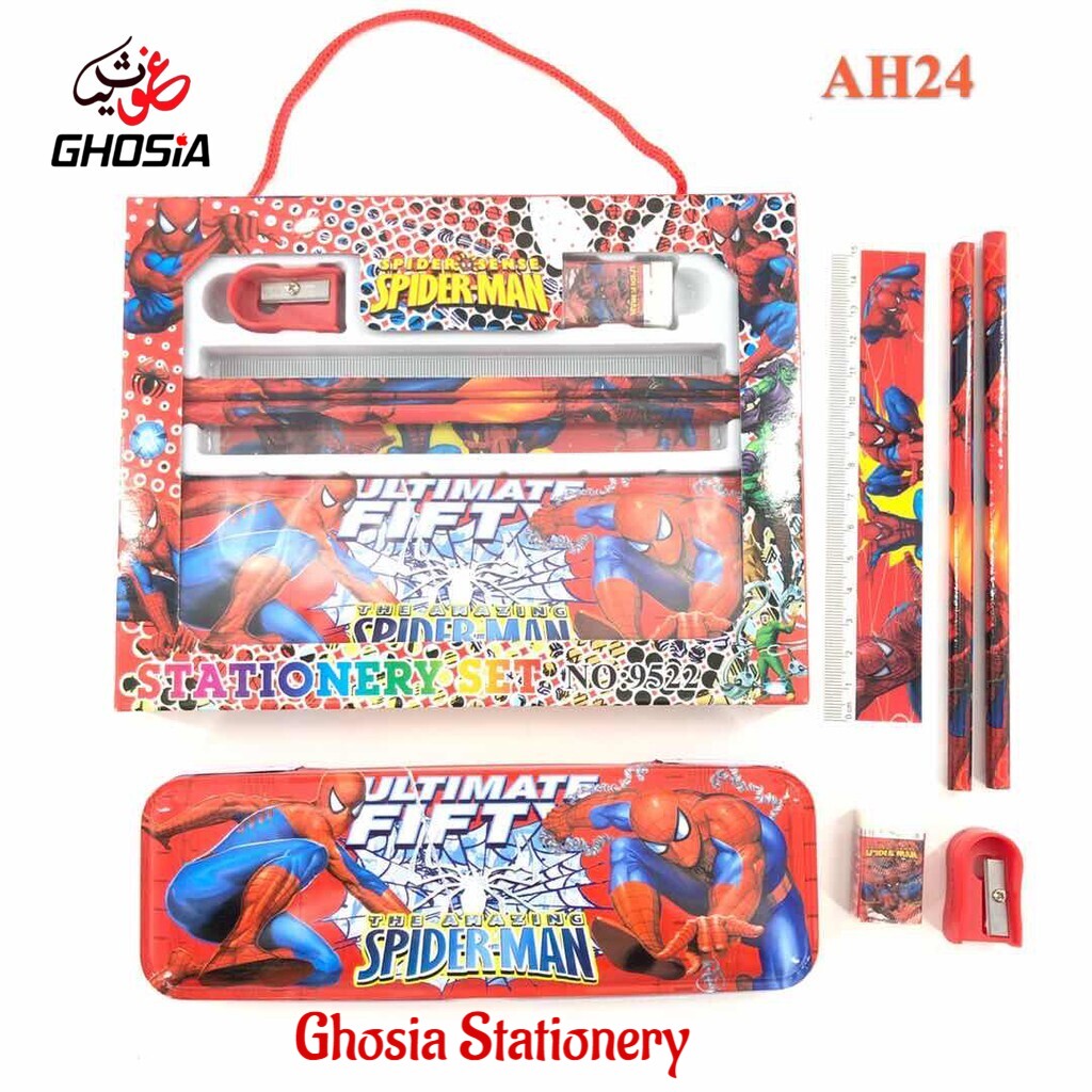 6 Pcs Stationery Gift Set For Boys & Girls Cartoon Characters Stationery Gift Pack For Kids - Ghosia Mall's