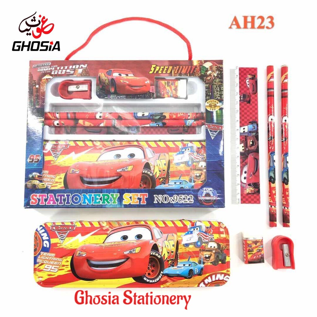6 Pcs Stationery Gift Set For Boys & Girls Cartoon Characters Stationery Gift Pack For Kids - Ghosia Mall's