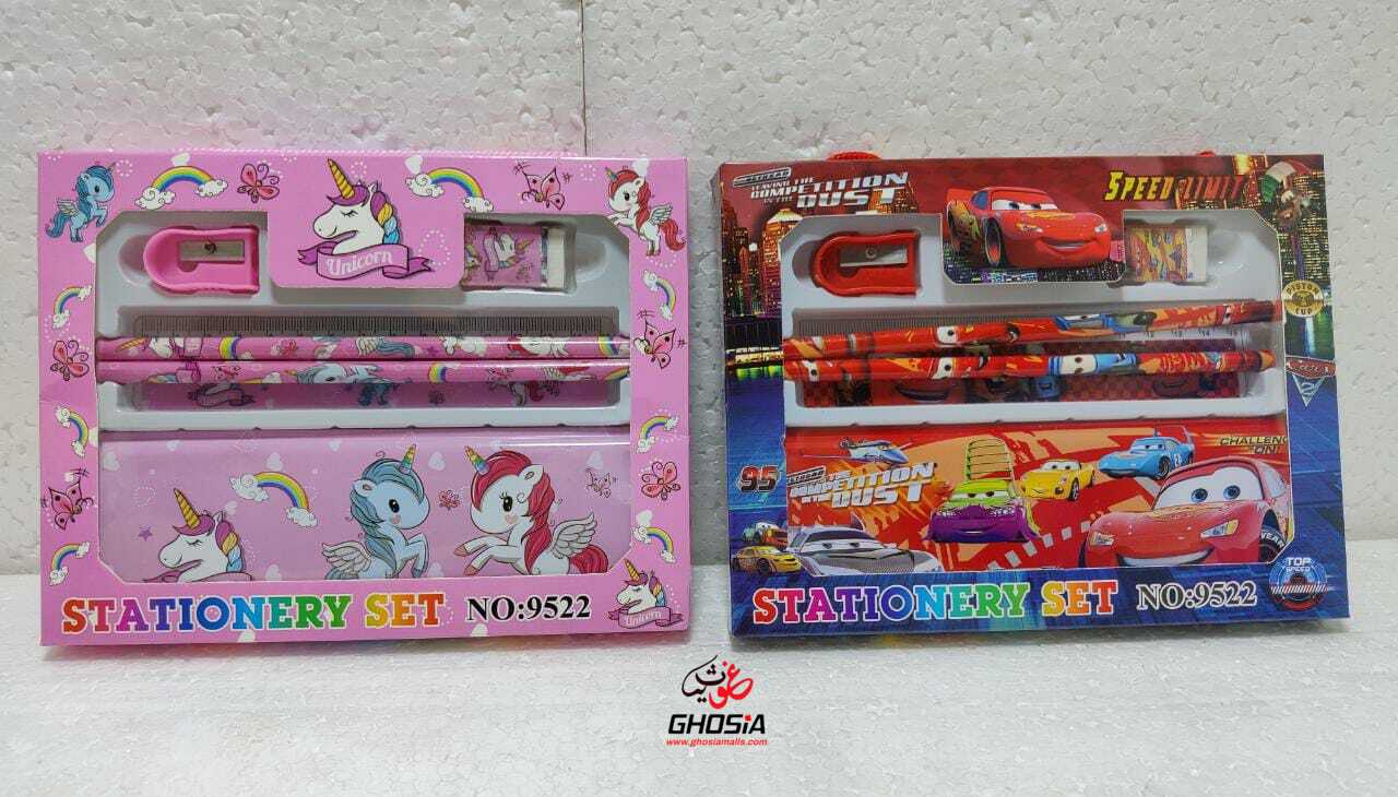 6 Pcs Stationery Gift Set For Boys & Girls Cartoon Characters Stationery Gift Pack For Kids - Ghosia Mall's