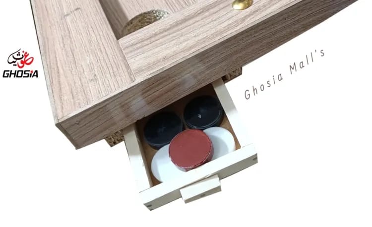 Wooden Carrom Board with Free Coins Stricker & Dental (36 x 36) Inches With Draw-White color - Ghosia Mall's