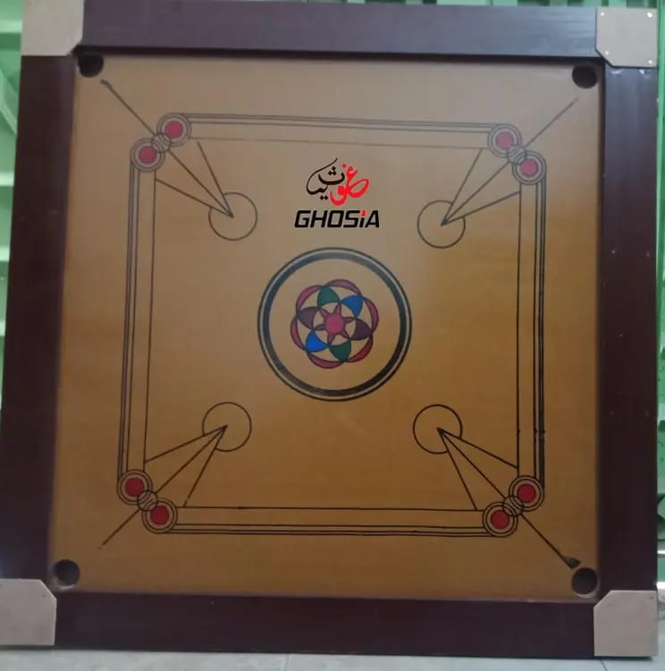 Wooden Carrom Board with Free Coins Stricker & Dental (36 x 36) Inches With Draw - Ghosia Mall's