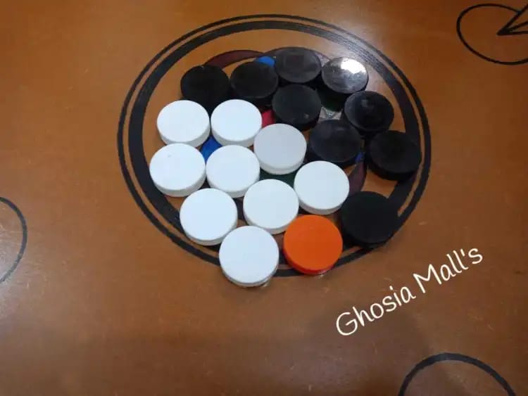 Wooden Carrom Board with Free Coins Stricker & Dental (36 x 36) Inches With Draw - Ghosia Mall's