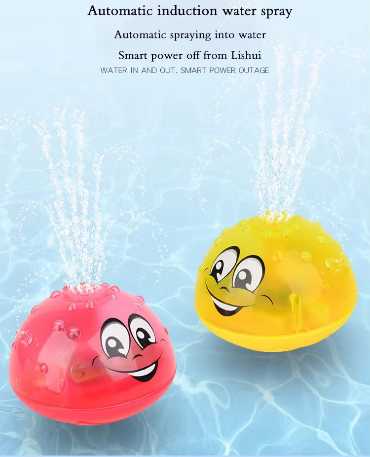 2 in 1 Induction Water Spray Toy & Space UFO Car Toys with LED Light Musical Fountain Toy Automatic Induction Sprinkler Bath Toy - Ghosia Mall's