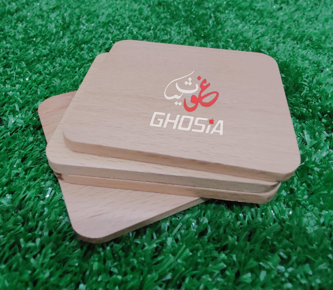 Alif Pure Wood Handmade Calendar Original Branded Decorative Calendar With Mini Clock/Mobile Holder/Card Holder/Pen Holder/Tea Coaster - Ghosia Mall's