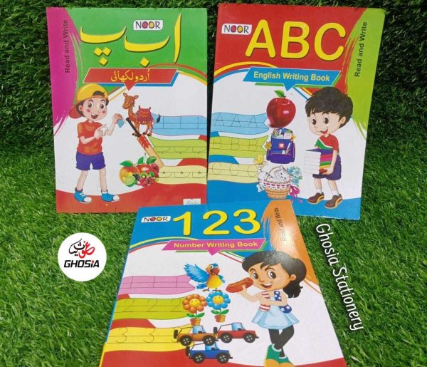 Pre-School Learning Writing & Reading Books For Kids ( Set of 3 Books ) - Ghosia Mall's