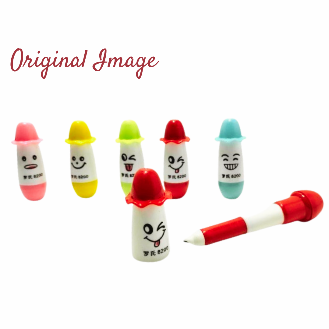 Cartoon Face Foldable Fountain Pen With Smiling Face Cute Cartoon Emoji Pen Refillable Ink Pen - Ghosia Mall's