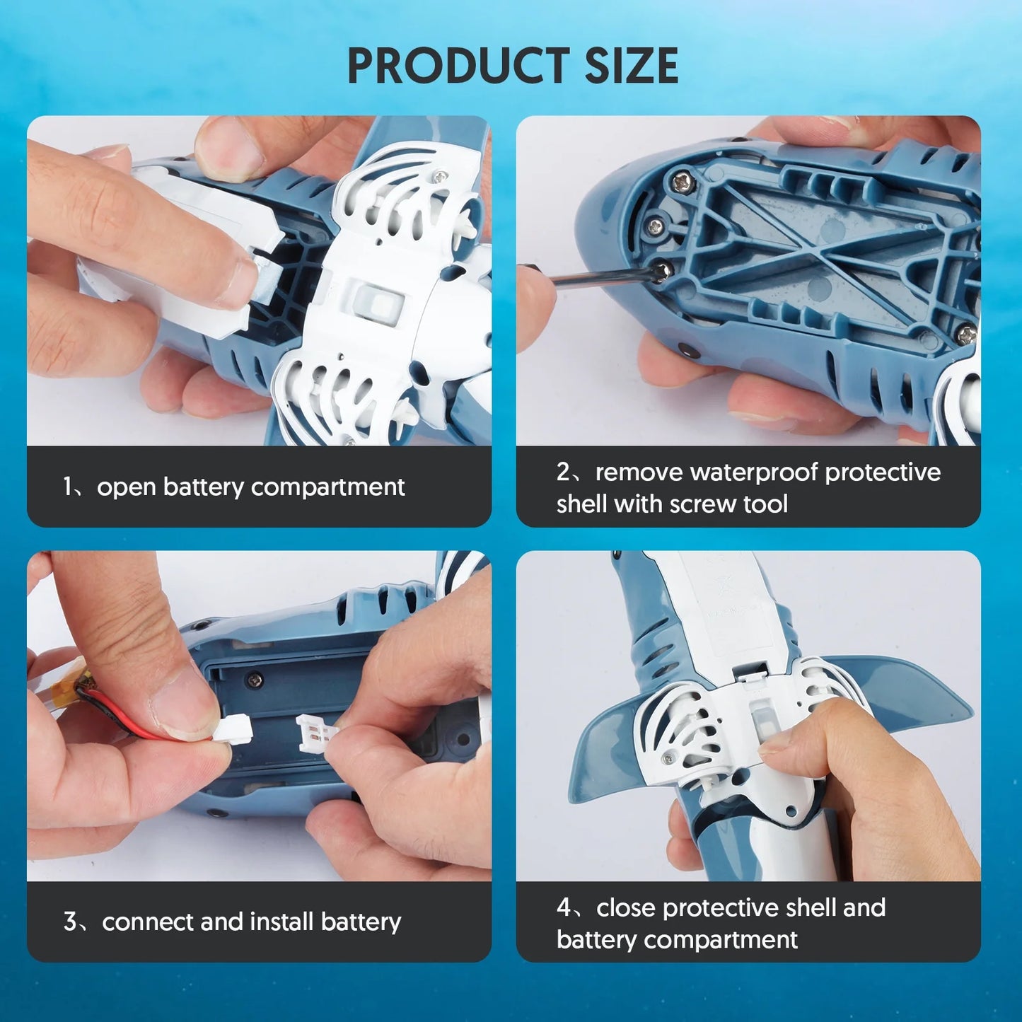 Remote Control Shark Toys RC Shark Toy for Boys Girls Swimming Pool Toys - Ghosia Mall's