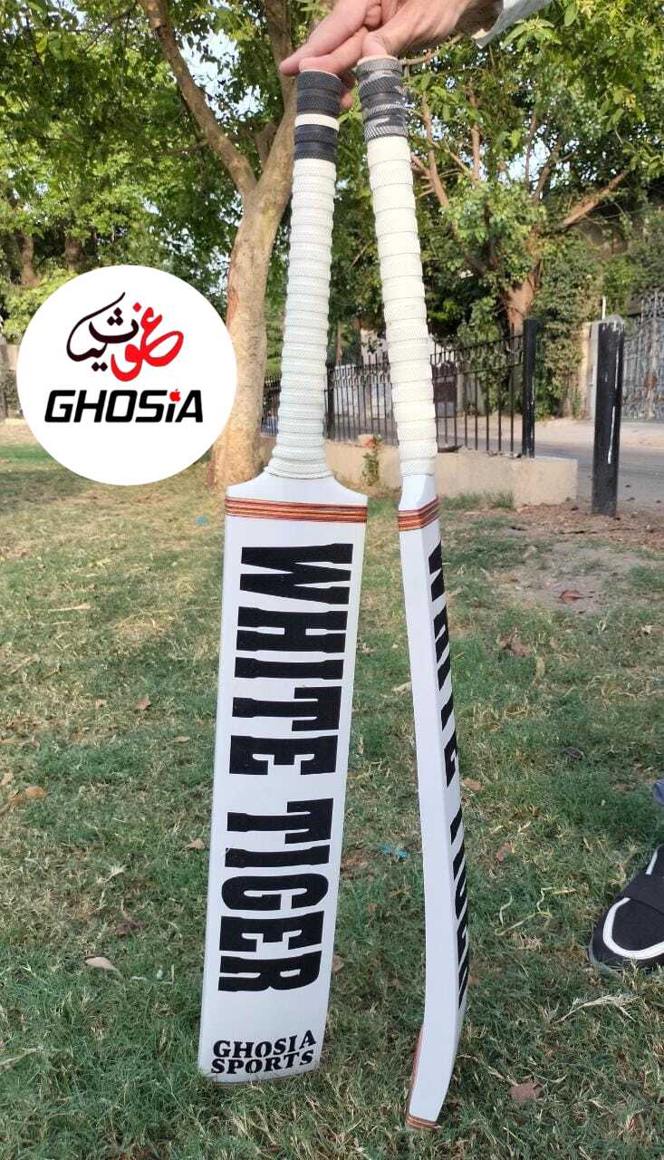 Ghosia Sports White Tiger Edition Handle Tape Ball Bat with Cover - Ghosia Mall's
