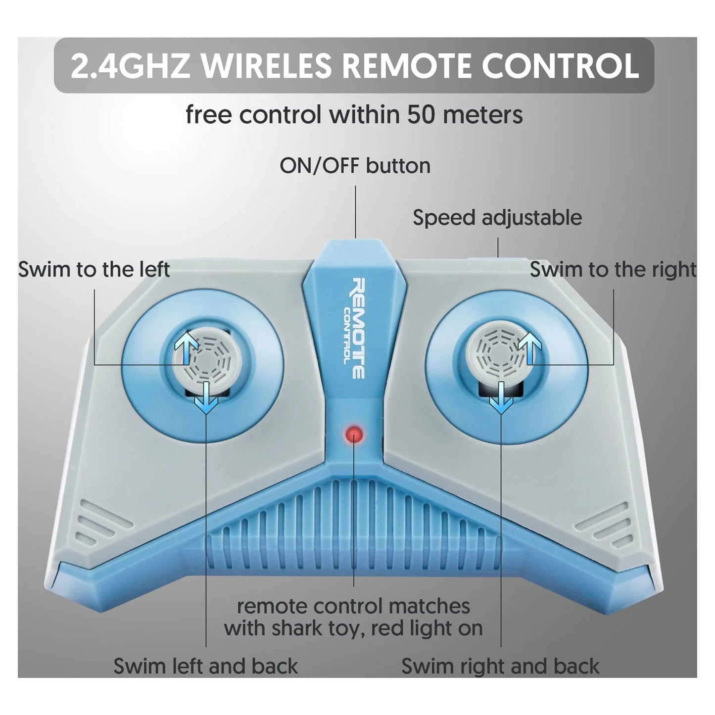 Remote Control Shark Toys RC Shark Toy for Boys Girls Swimming Pool Toys - Ghosia Mall's