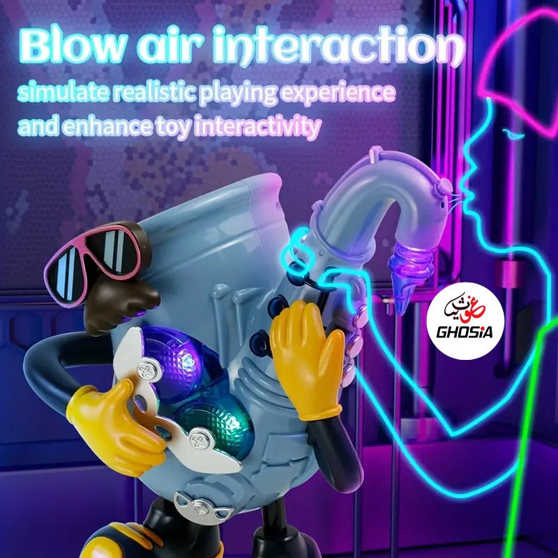 Children's Musical Robot Toy Mr Rock Electronic Dance Music Light Swing Toy Guitar Robot Novelty Funny Toys Christmas Toy Gifts - Ghosia Mall's