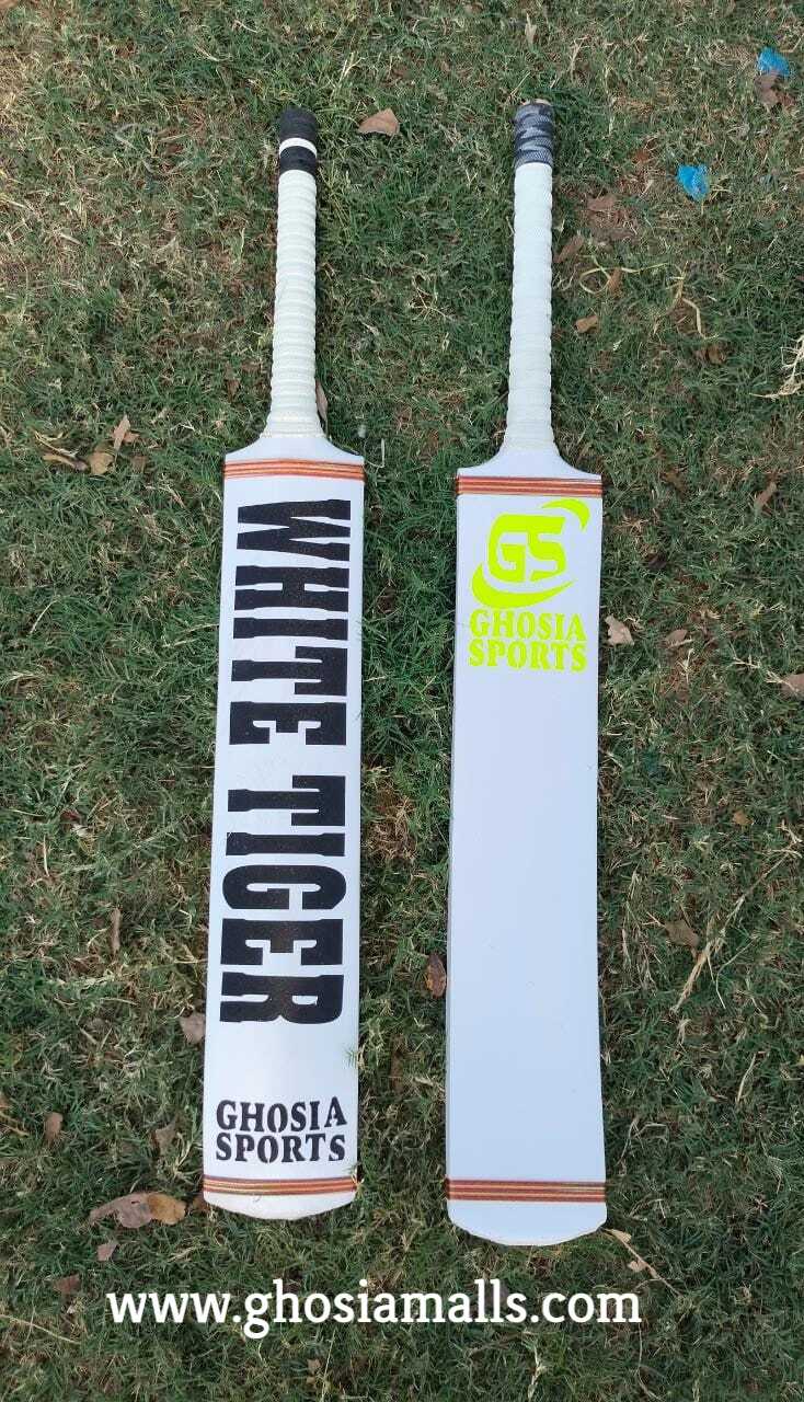 Ghosia Sports White Tiger Edition Handle Tape Ball Bat with Cover - Ghosia Mall's