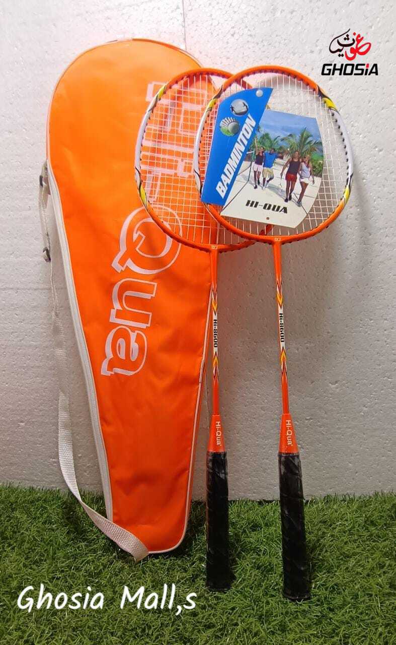 Hi Qua 8600 Badminton Racket Pair with Beautiful Color Bag - Ghosia Mall's